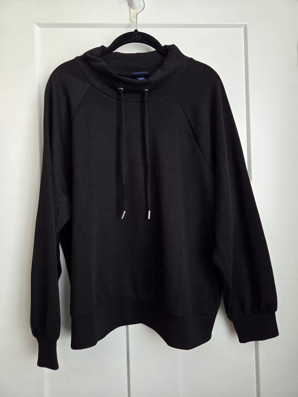 0060.  Black Women's Pullover Mockneck Sweatshirt